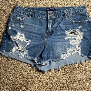 Ripped Jean Shorts